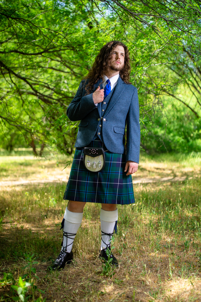 Customize Dress Blue Kilt Rental Package is one of a kind in the USA