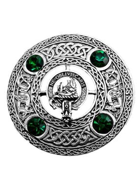 Clan Plaid Brooch with stones