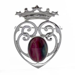 Heathergem Crown Brooch