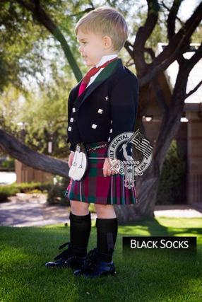Kids Formal Kilt Outfit - Black Socks