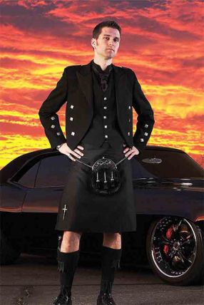 Back In Black Formal Kilt Rental Package