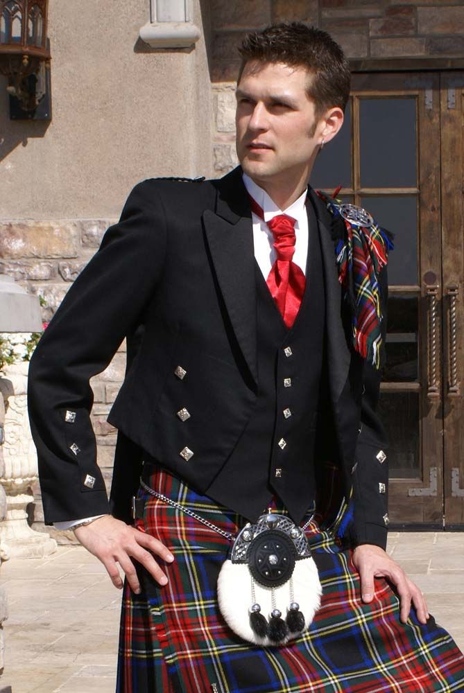 Formal Kilts Prince Charlie Button Vest Package
