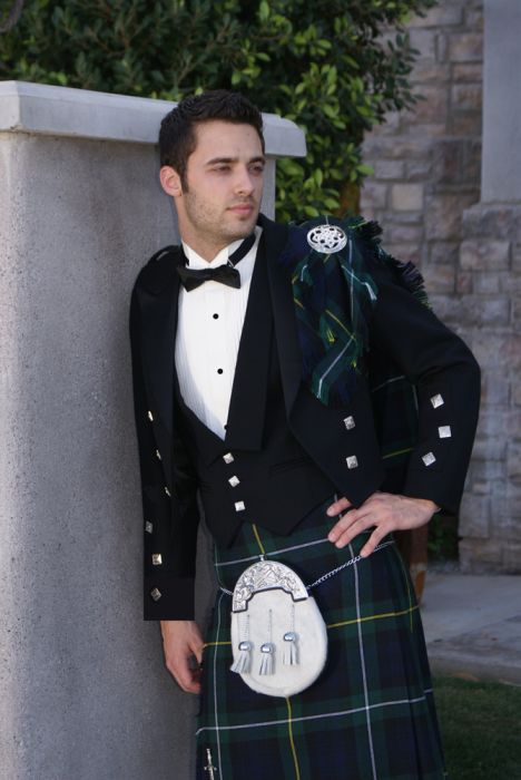 Formal Kilts Prince Charlie Button Vest Package